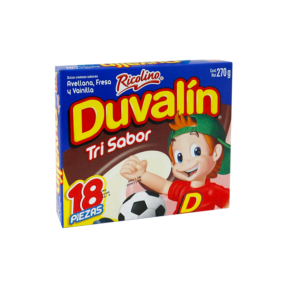 Duvalín Tri Sabor- Ricolino - 18 piezas